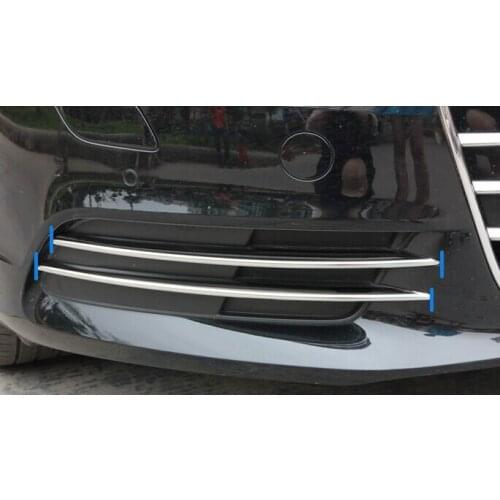 Higher star ABS chrome 4pcs car Front Fog Lamp decoration trim for Audi A6L 2013-2015