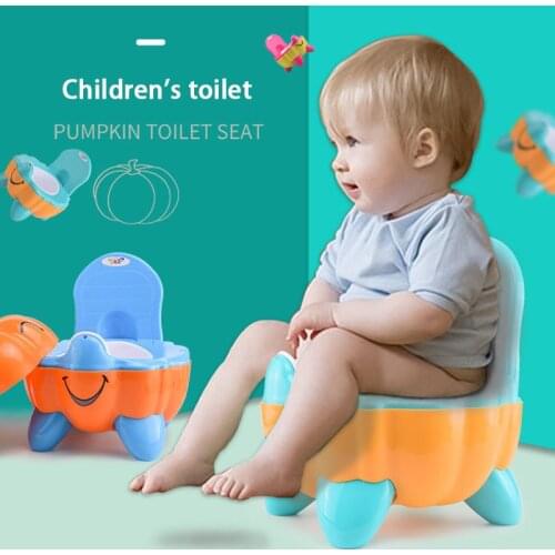 0-6 Years Old Childrens Pumpkin Potty Plastic Toilet Baby Cute Baby Toilet Seat For Boys And Girls Toilet Training Seat WC