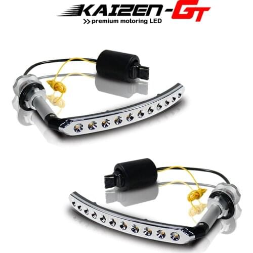Dual-color Amber/White Sequential Flashing Flowing LED Strips w/Resistor For Honda N-box JF 1 / 2 custom Turn Signal Lights/DRL