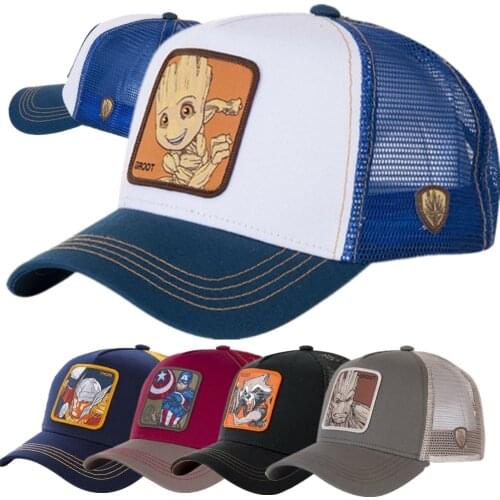 Hot Sale 20 Styles Anime Cartoons Mesh Cap Cotton Baseball Cap For Men Women Trucker Hat Gorras Casquette Dropshipping