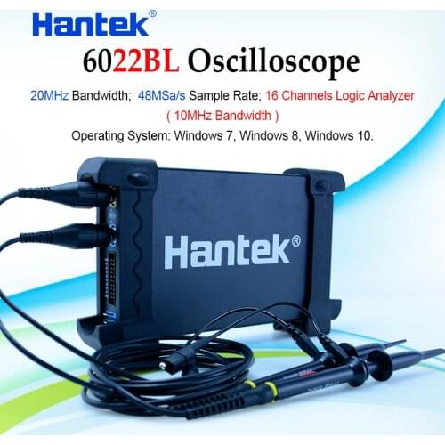 Hantek 6022BL USB Oscilloscope Generator Bandwidth 48 MS a/s Sample Rate 16 Channels Logic Analyzer Logical Analyzer