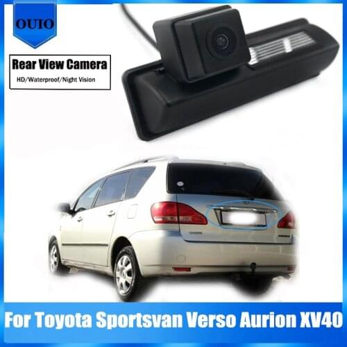 HD CCD Rear View Reverse Back Up Parking Camera For Toyota Sportsvan Verso Aurion XV40 Night Vision license plate camera