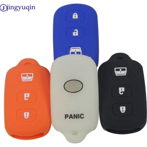 Jingyuqin 10pcs/lot 4 Buttons Silicone Cover Fob Key Case Shell For Toyota 4Runner Sequoia Matrix