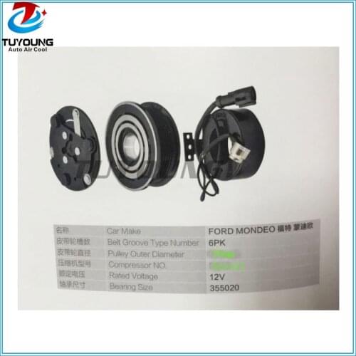 SCROLL Magnetic Clutch for Ford Mondeo III car ac compressor 1S7H19D629CC 1S7H19D629CD 1371570 1367492 4124546 4033802 1710586
