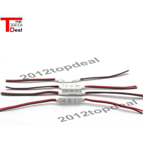 20PCS DC12V 24V Mini Led Dimmer Controller 3 Keys 6A to Control Single Color Led Strip Light SMD 3528 5050 5630 free shipping