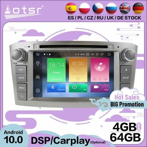 Carplay Multimedia Stereo Android Player For Toyota Avensis 2002 2003 2004 2005 2006 2007 2008 GPS Auto Radio Receiver Head Unit