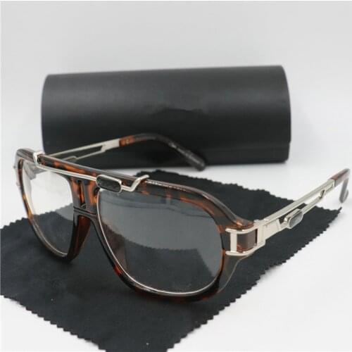 Men women Gradient Lens Sunglasses Shades High Quality Thick Oversized Frame Male Gafas 8018 round metal sun glasses with box