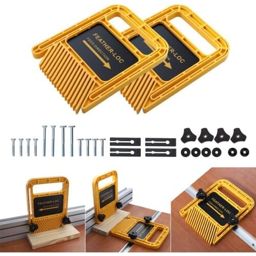 Extended Feather Loc Board Set Multi-purpose Woodworking Engraving Machine Double Featherboard Miter Gauge Slot DIY Tool