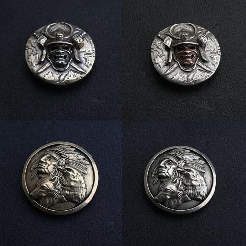 New style cloth clasp brass Indian style warrior brass white copper decorative clasp handmade leather accessories