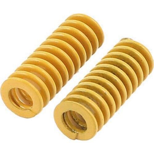 2Pcs Yellow Lighter Load Compression Mould Die Spring 12 x 6 x 20/25/30/35/40/45/50/55/60/65/70/75/80/90/100mm