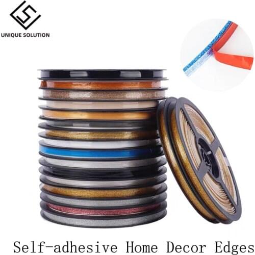 6M Self-adhesive Edge Strips Kitchen Sink Gap Waterproof Tape Toilet Stickers Gold Edge Line Gypsum Line Wall Decoration Strip