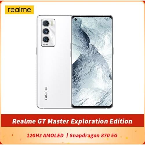 Original Realme GT Master Explore Edition 5G SmartPhone 6.55'' 120Hz AMOLED Curved Screen Snapdragon 870 5G Octa Core 65W Charge