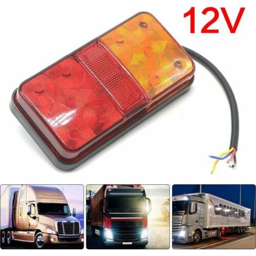 1 Pair 12V Rear Stop LED Lights Tail Brake Indicator Truck Van Lamp Trailer Light Light System Other Vehicle Parts