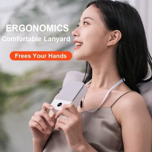 Toolikee Portable Hanging Neck Fan with an Adjustable Lanyard for Women Kids Girl Desktop Outdoor Travel Camping Park Thrid Gear