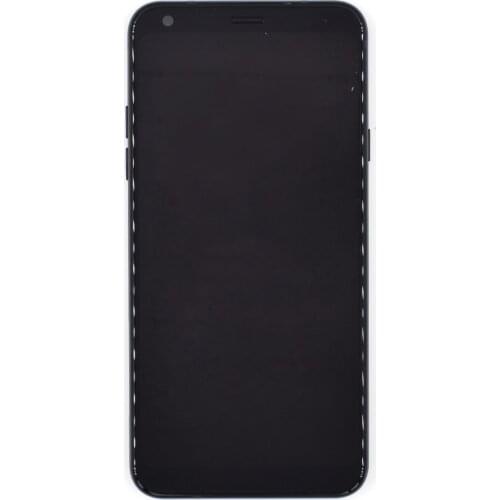 Replacement Parts for LG Q7/Q7+/Q7/Q610 Display Touch Digitizer Glass Screen Assembly and Screen Frame(Black)