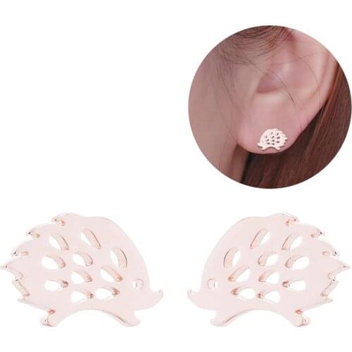 Lady Earrings Creative Cute Hedgehog Decor Fashion Stud Earrings Jewelry Earrings Clothing Accessories Party Dress Up