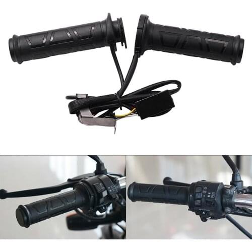 1 Pair 12V 12W-24W 22MM Adjustable temperature Motorcycle Handlebar Universal Electric Heated Handle Motorbike Heating Grips Set