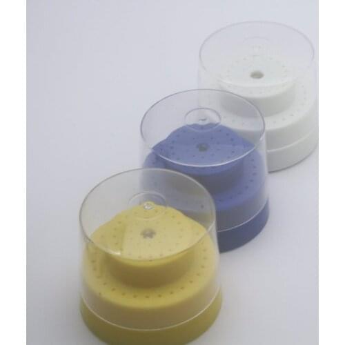 1pc 60 Holes Nail Drill Bit Holder Stand Display Tool Acrylic Cover Container Storage Box Manicure Nail Art Drill Tool Holder