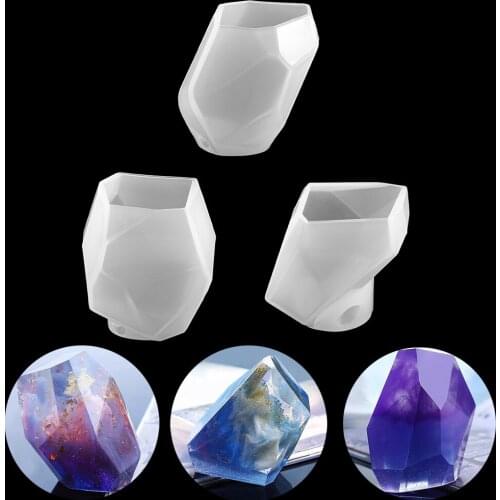 1pcs Silicone Mold 3D Geometry Mould Epoxy Resin Art Supplies Soft Clear Mold for UV Resin Silicone Mold for DIY Jewelry