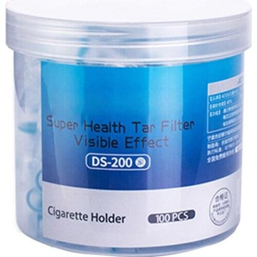 100Pcs Disposable Tobacco Cigarette Filter Smoking Reduce Tar Filtration Cleaning Holder SCIE999