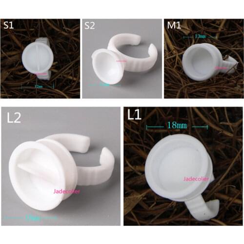 100 pieces/lot Disposable Glue Holder Ring Pallet for eyelash extension adhesive Tattoo Pigment glue ring for eyelash extension