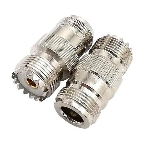2/1pcs PL259 SO239 UHFTo N Jack Connector UHF Female to N Female RF Coaxial Adapter