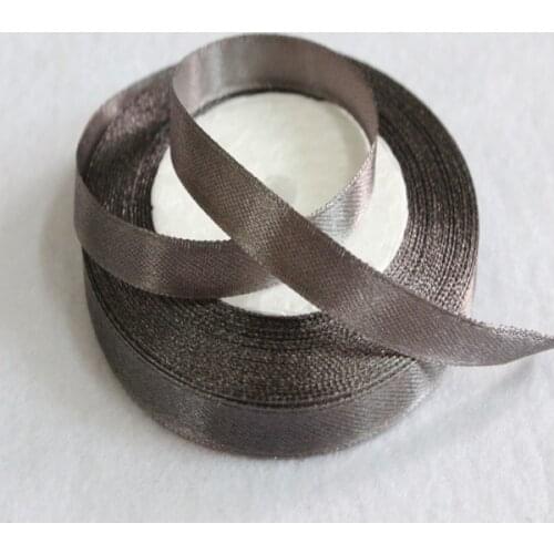 3/8"10mm gray Satin Ribbon For Hairbow DIY Party Decoration, 25Yards/Roll