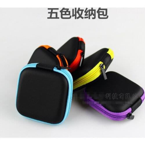 5 color Leather Headset storage bag earphones & headphones box admission package for universal in-ear headphone
