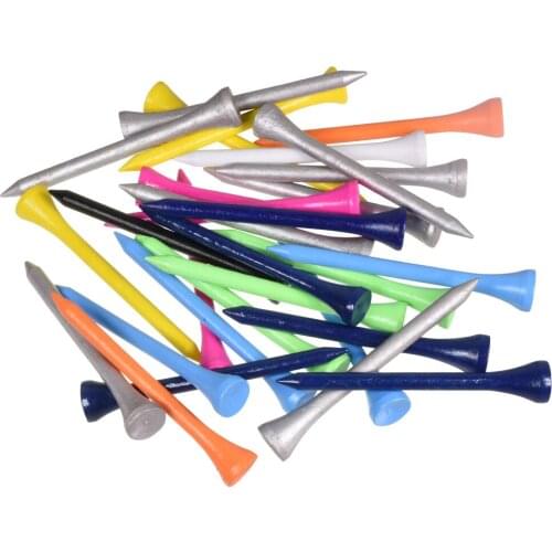 50Pcs Mix Colors Golf Wood Tee 70mm 2-3/4" Professional Wooden Golf tees Golf Wood Tees