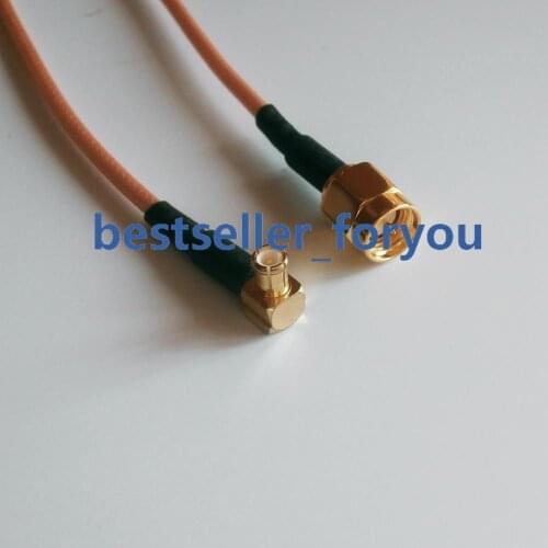 8inch RG316 MMCX male right angel to SMA male plug RF Pigtail Cable 20cm