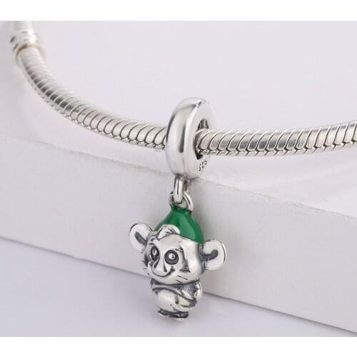 925 Sterling Silver One Of The Animal Zodiac Signs Little Mouse Pendant Charm Bracelet DIY Jewelry Making For Pandora