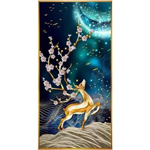 Special Shaped Diamond Painting DIY 5D Full Drill Cross Stitch Kits Crystal Embroidery High Quality 2019 Hot Sale No frame “elk