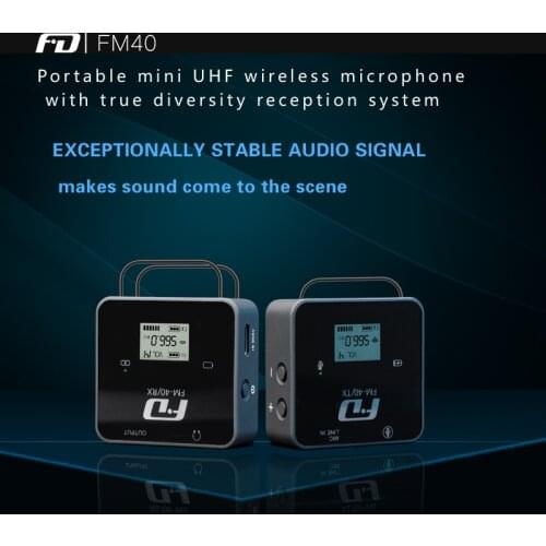 FEIDU FM40 Wireless Microphone UHF Lapel Lav video Mic Mini Microphone for Smartphone DSLR Canon Sony Nikon Camera