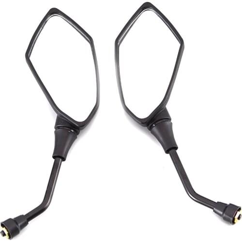 BOZXRX 1 PAIR BLACK MOTORCYCLE MOTORBIKE BIKE SIDE MIRRORS REAR VIEW MIRRORS 8mm FIT For CBP HONDA Universal