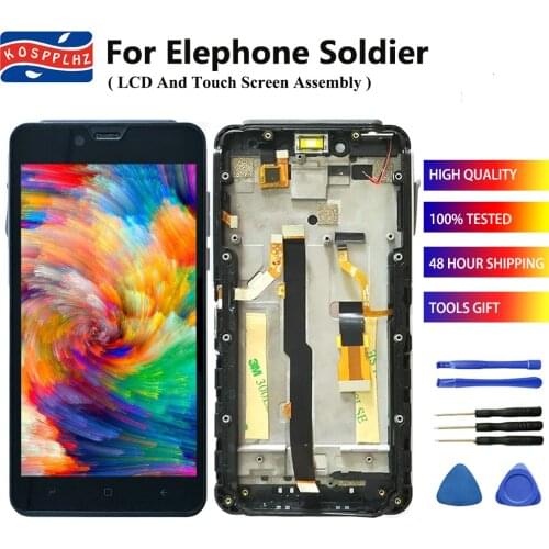 For Elephone Soldier LCD Display+Touch Screen Digitizer Assembly+Frame 5.5" Original Tested Replacement Helio X25 MTK6797T +Tool