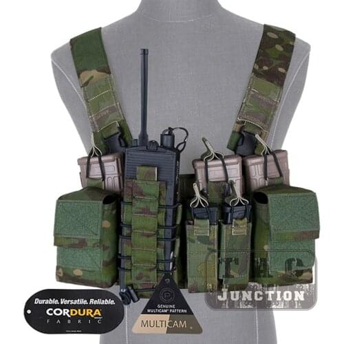 Emerson HSP Style D3CR Chest Rig w/ Multi-Purpose Mag Pouch & Radio Pouch Tactical Simple Chest Rig For Paintball Shooting MCTP