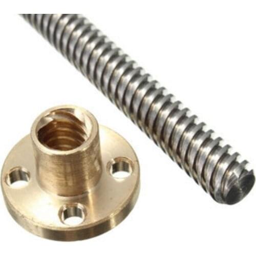 KuaiJieWei 3D printer Store 8mm 350mm Lead 2/4/8/12/14mm Stainless Steel Lead Screw + T8 Nut For CNC 3D Printer Reprap