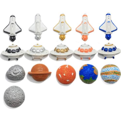Kawaii Various Plane Ship Saturn Venus Earth Planet Resin Flat Back Cabochon Scrapbooking Scrapbook Craft DIY Embellishments
