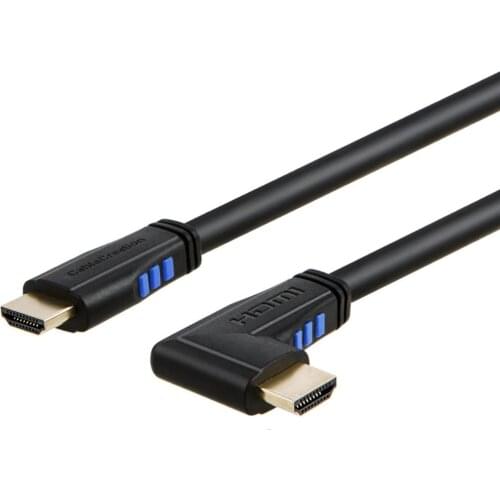 HDMI Cable Left Angle 90 Degree Vertical Left 4K HDMI 2.0 Cable, Support 4K Ultra HD, 3D Video, Ethernet, Audio Return Channel