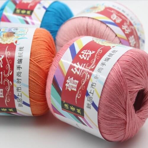 Mercerized Cotton Cord Thread Yarn for DIY Embroidery Crochet Knitting Lace Sewing Accessories