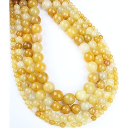 Natural Chrysanthemum Jade Semi-precious Stone Beads Strand Handmade Jewelry For Making Necklace Bracelet Size 4mm6mm8mm10mm