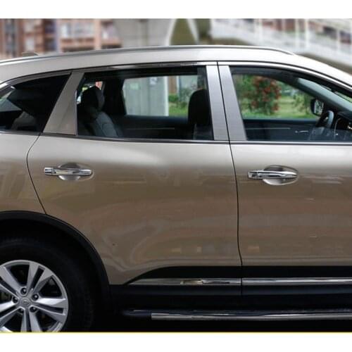 Stainless steel car window middle post trims for renault koleos 2016 2017 2018 2nd generation Renault Samsung QM6