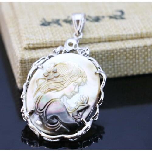 New Hot sale 34*46mm Abalone seashells pendant Women crafts high-quality Accessories jewelry making design diy