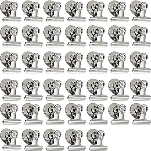 New Magnetic Clips 40 Pack,Stainless Steel Clips Perfect for House Office School Use,Hanging Home Decoration, Photo Displays