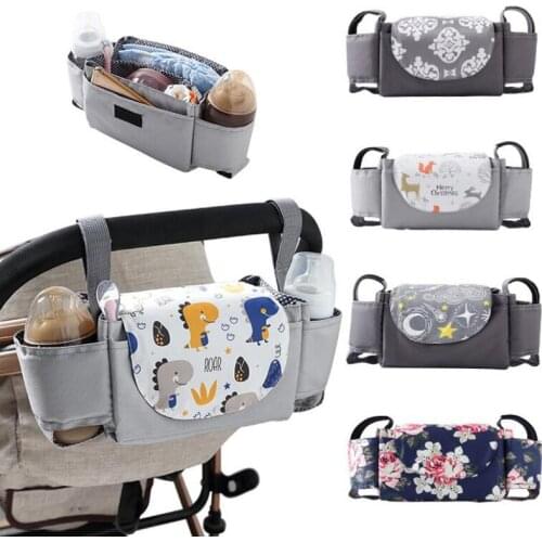 Hooking Stroller Organizer Travel Baby Trolley Bag Stroller Accessories Milk Bottle Holder Waterproof Mommy Bag Stroller Bag