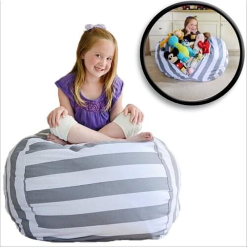 Toy Storage organizerBean Bag Stuffed Children Kids Plush Toy Organizer Multi-Purpose Hot Stuff Sit Stuffable Large Capacity