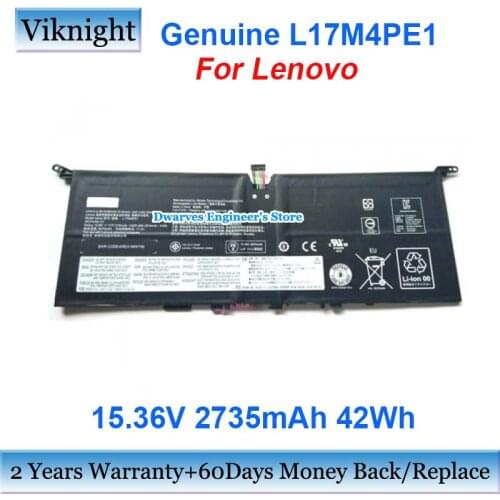 Genuine L17M4PE1 15.36V 2735mAh Battery For Lenovo 928QA232H 5B10R32749 Laptop Li-Polymer 42Wh Batteries Rechargeable Packs