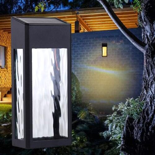 Outdoor Solar LED Fence Lamp Waterproof Wall Path Deck Light Balcony Fence Warm Lighting Stair Garden Landscape Step Lights