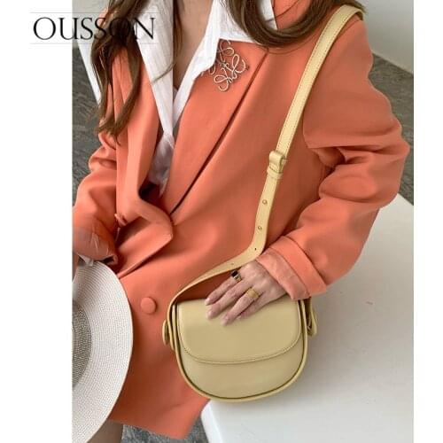 OUSSON 2021 New Design Saddle Bag Exquisite Female Retro Crossbody Bag Fashion Single Shoulder Bag For Women