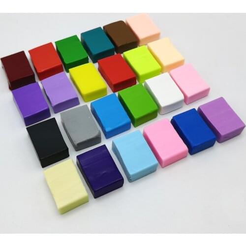 Worldwide Sells Popular Flexible Durable Strength Oven Bake Polymer Clay Polyclay Kids Clay Gifts 24 Color 10g Block